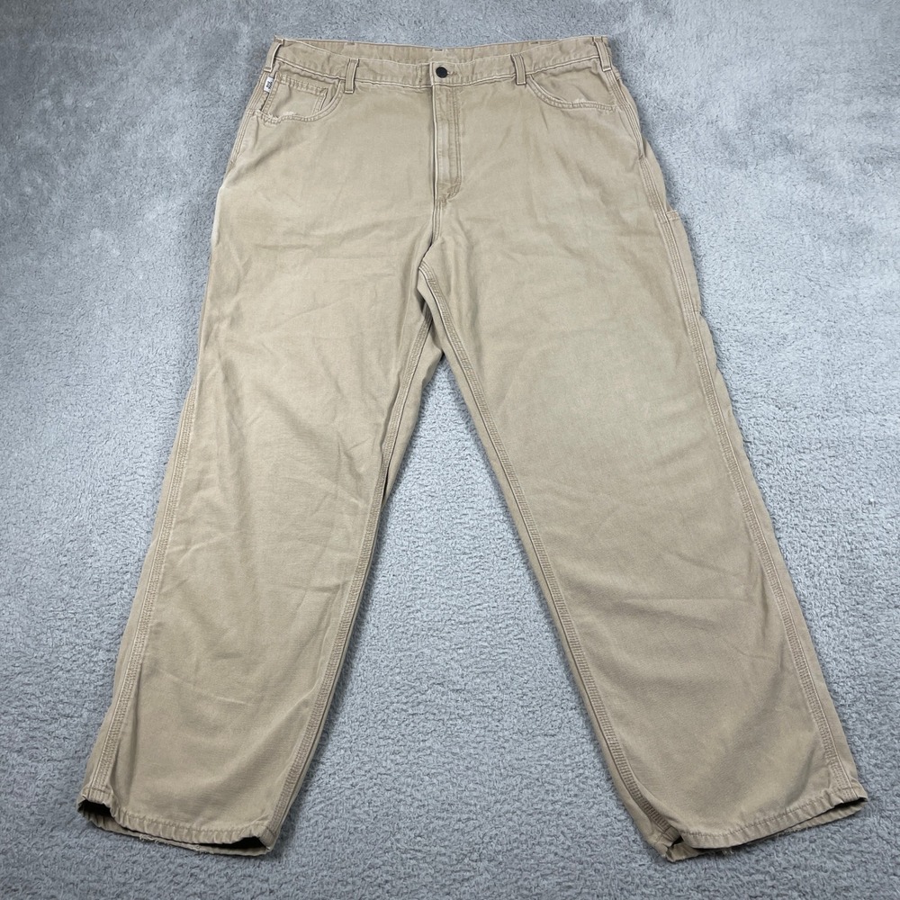 Carhartt FR Flame Resistant Pants Mens 42x32 (Fits 40x31) Khaki Loose FRB159